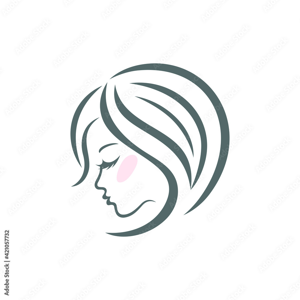 Modern beauty saloon logo. Vector illustration. Modern beauty saloon logo. Vector illustration.