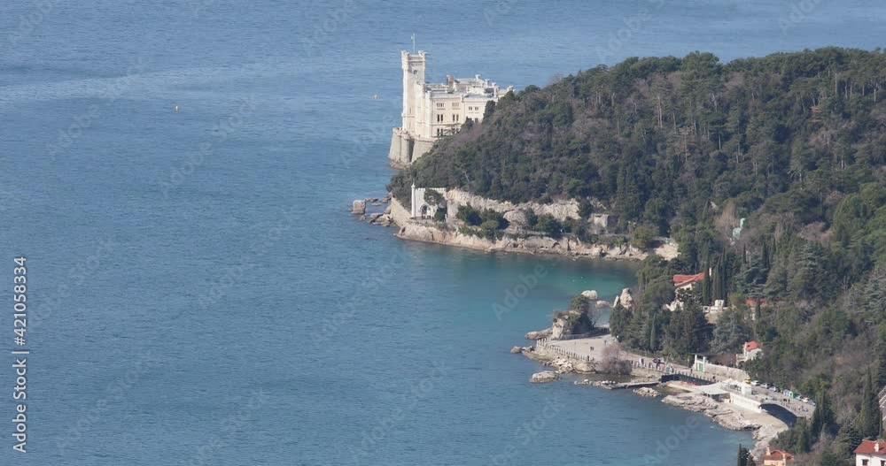 Aerial View of Miramare Castle Near Trieste Aerial View of Miramare Castle Near Trieste
