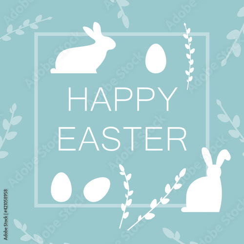 happyy easter greeting card- vector illustration