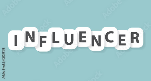 influencer word concept- vector illustration
