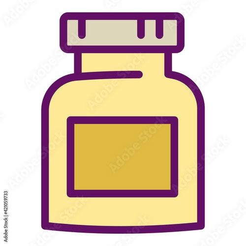 Protein nutrition jar icon. Outline Protein nutrition jar vector icon for web design isolated on white background