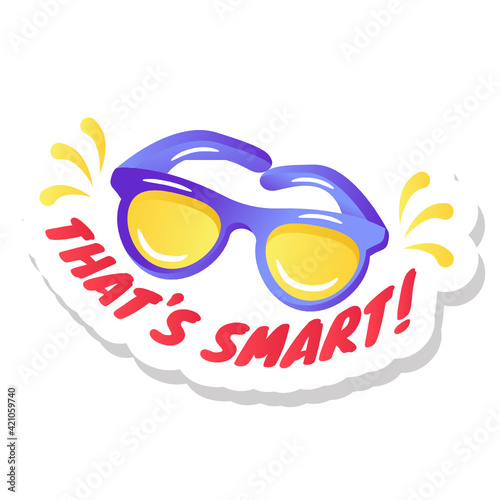 
A flat funky goggles sticker vector

