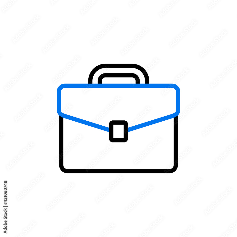 Briefcase vector icon isolated on the white Briefcase vector icon isolated on the white