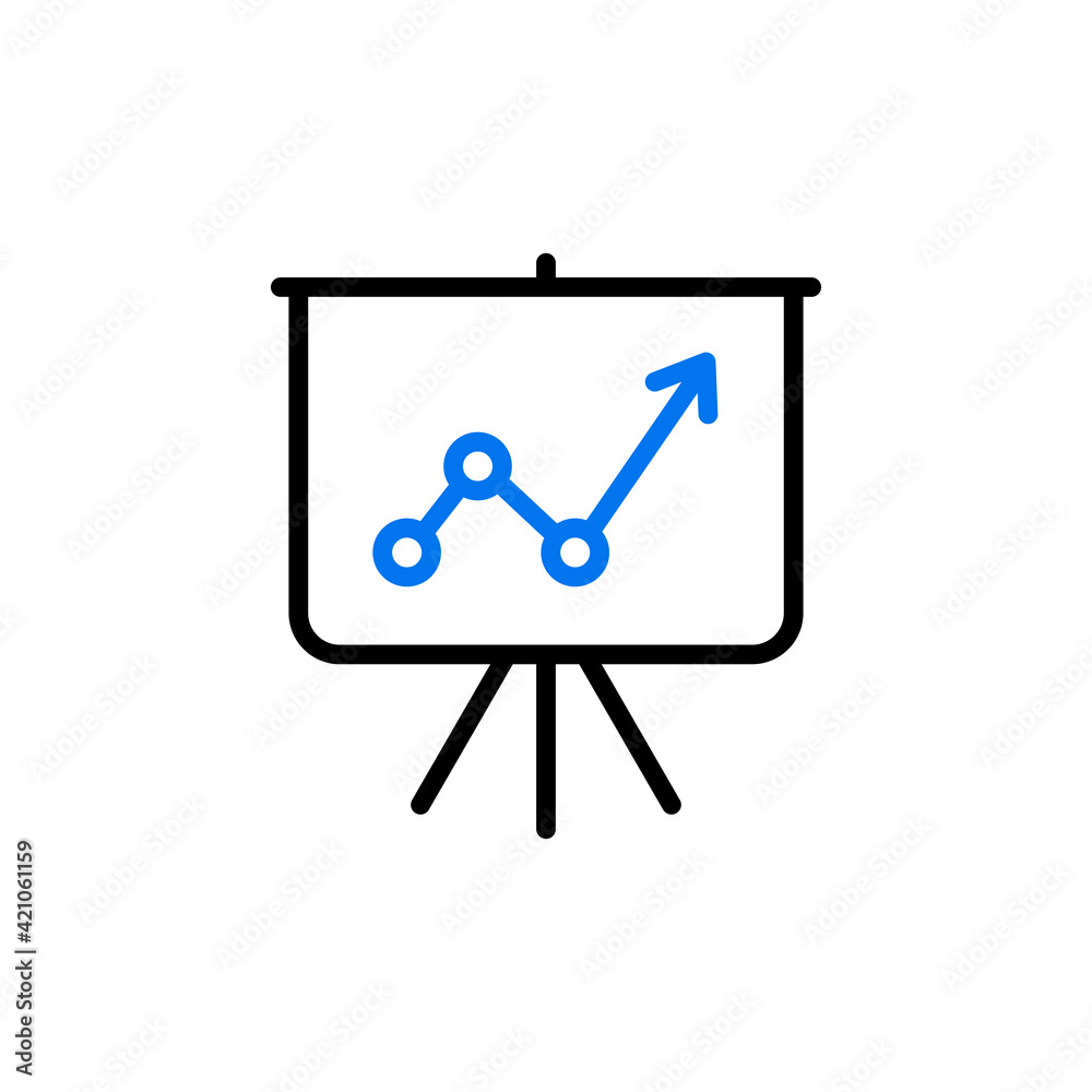 Flip-chart vector icon isolated on the white Flip-chart vector icon isolated on the white