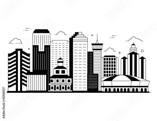  Solid style trendy and editable illustration of new orleans, city landmark