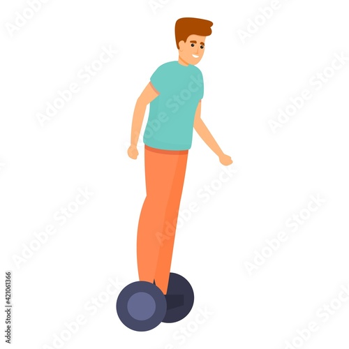 Weekend hoverboard icon. Cartoon of Weekend hoverboard vector icon for web design isolated on white background