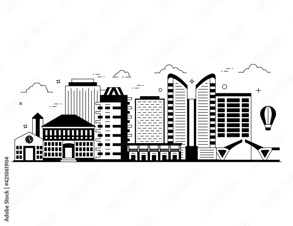 
Solid style trendy and editable illustration of florida, city landmark 

