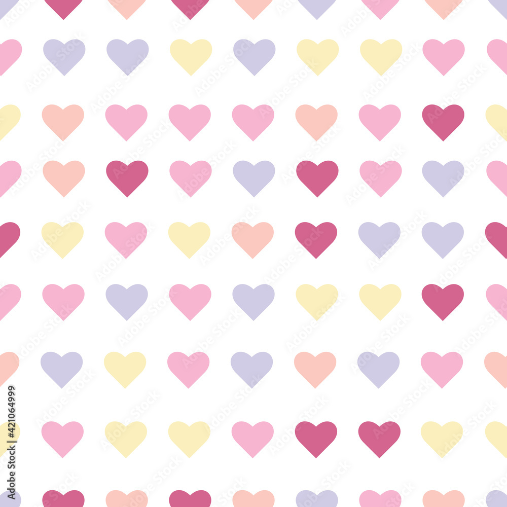 Vector heart valentine seamless pattern background.Perfect for packaging, wallpaper, scrapbooking projects, greeting card.