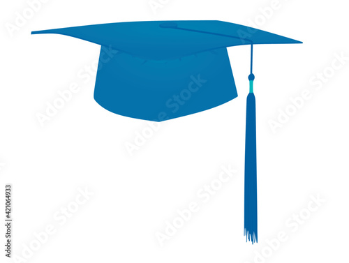 Graduation hat isolated. vector illustration