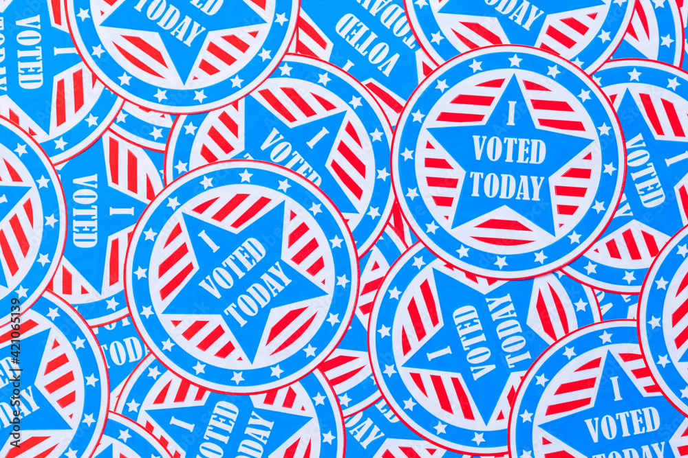 Obraz premium I Voted Sticker Background