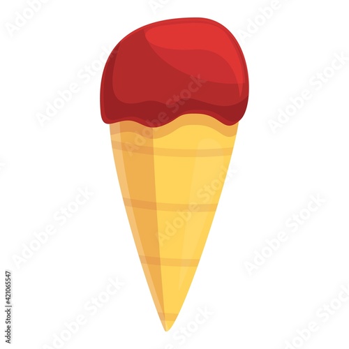 Ice cream taste icon. Cartoon of ice cream taste vector icon for web design isolated on white background