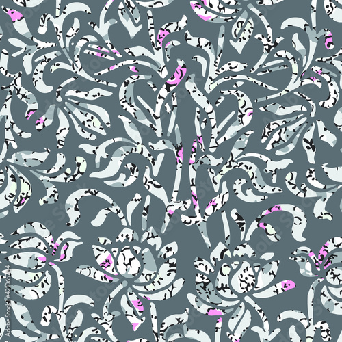 Floral seamless pattern For textile, wallpapers, print, wrapping paper. Vector stock illustration.