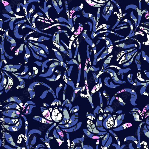Floral seamless pattern For textile, wallpapers, print, wrapping paper. Vector stock illustration.