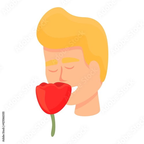 Smelling sense icon. Cartoon of smelling sense vector icon for web design isolated on white background
