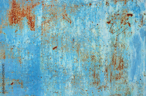 Old Metal Steel Blue Color Background Texture
