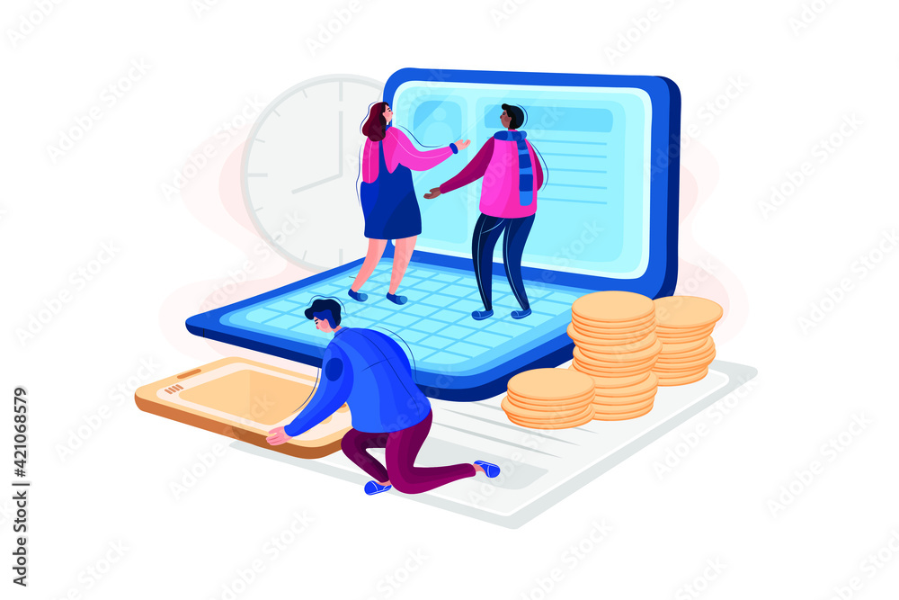 Teamwork Vector Illustration concept. Flat illustration isolated on white background. Teamwork Vector Illustration concept. Flat illustration isolated on white background.