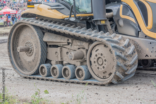 Powerful agricultural crawler tractor on Bizon Track Show