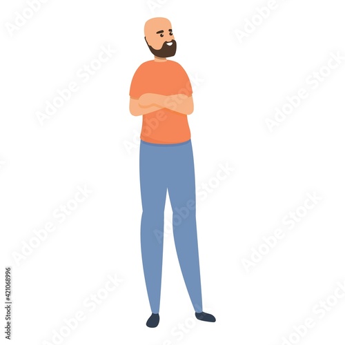 Human self esteem icon. Cartoon of human self esteem vector icon for web design isolated on white background