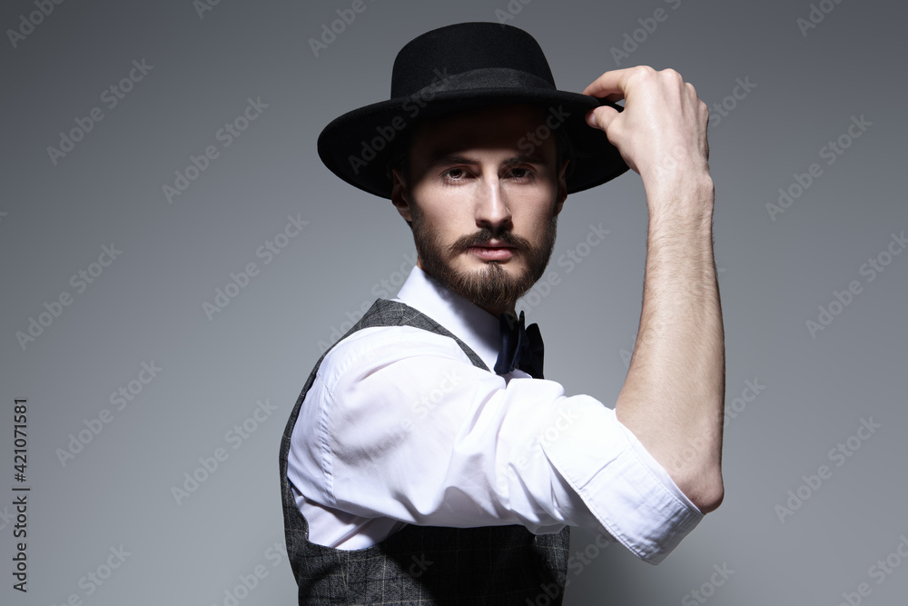 man in elegant hat man in elegant hat