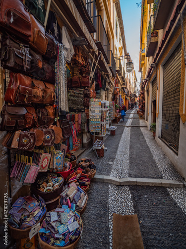 Street in the old town of Granada, Spain © Hans Hansen