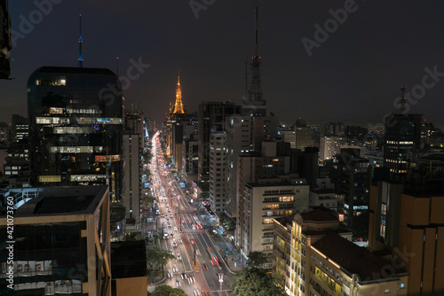 Avenida Paulista À Noite photo