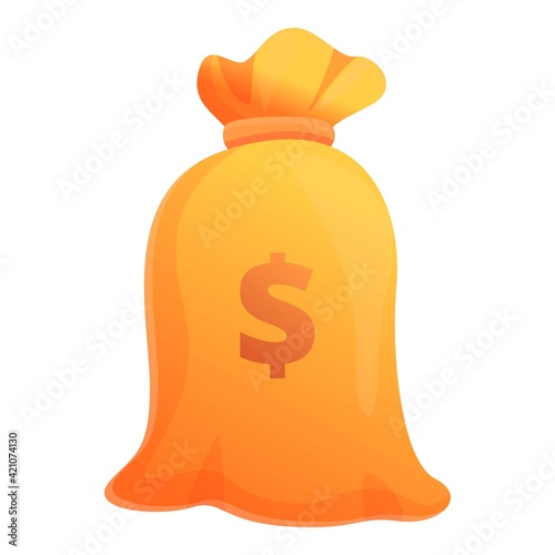Marketing mix money bag icon. Cartoon of Marketing mix money bag vector icon for web design isolated on white background