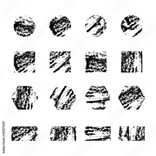 set of black and white stamps