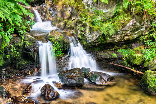Todtnau Waterfall in the Black Forest Mountains, Germany