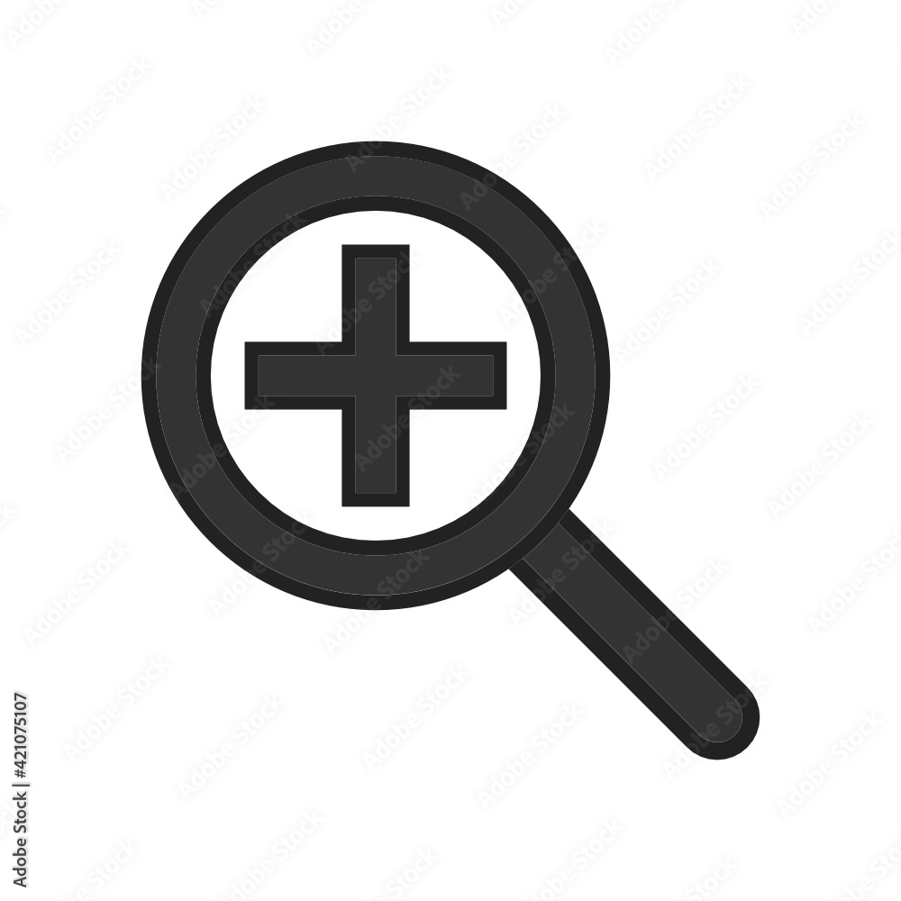 Magnify Glass Icon, Zoom In, Search Icon, Magnifying Glass Vector, Search Vector, Illustration Background Magnify Glass Icon, Zoom In, Search Icon, Magnifying Glass Vector, Search Vector, Illustration Background