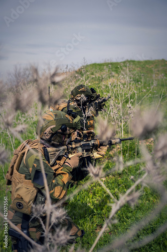 Norwegian soldiers in camouflage. Norway