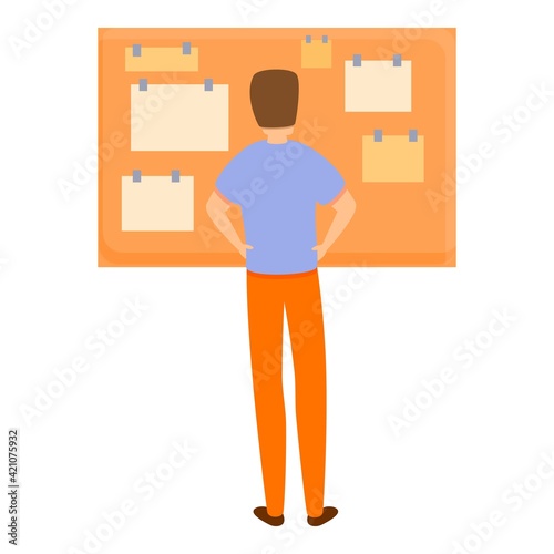 Work table time management icon. Cartoon of Work table time management vector icon for web design isolated on white background