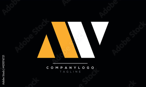 Abstract Letter Initial AV VA Vector Logo Design Template