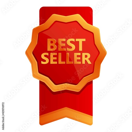 Best seller first icon. Cartoon of Best seller first vector icon for web design isolated on white background