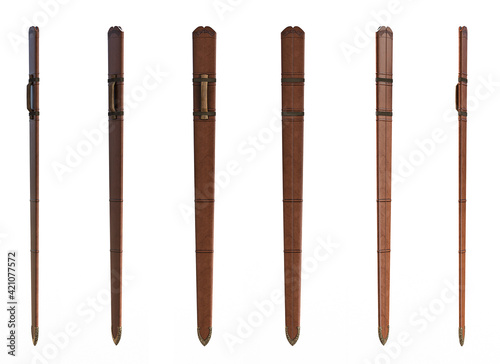 Medieval Sword Sheath Render On White Background