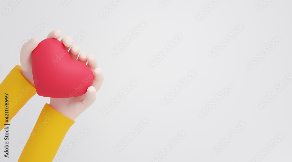 Hands holding red heart concept health care love organ Giving love to ...