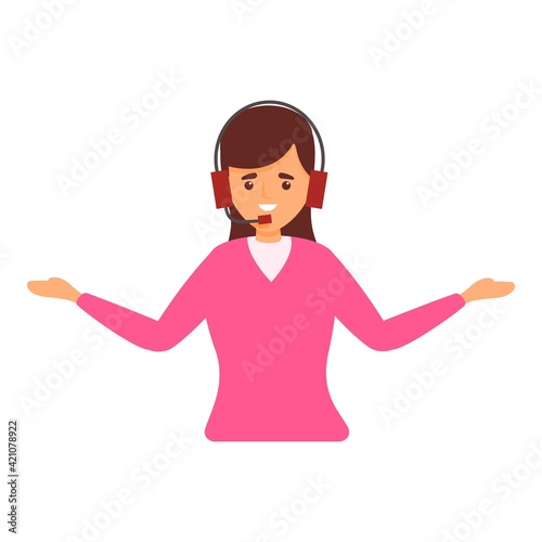 Woman personal assistant icon. Cartoon of Woman personal assistant vector icon for web design isolated on white background