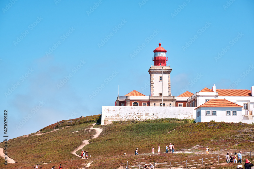 Portugal. Cape Rock Lighthouse. Cabo da Roca is the westernmost point of continental Europe. Travel and attractions