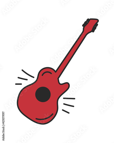 electric guitar red