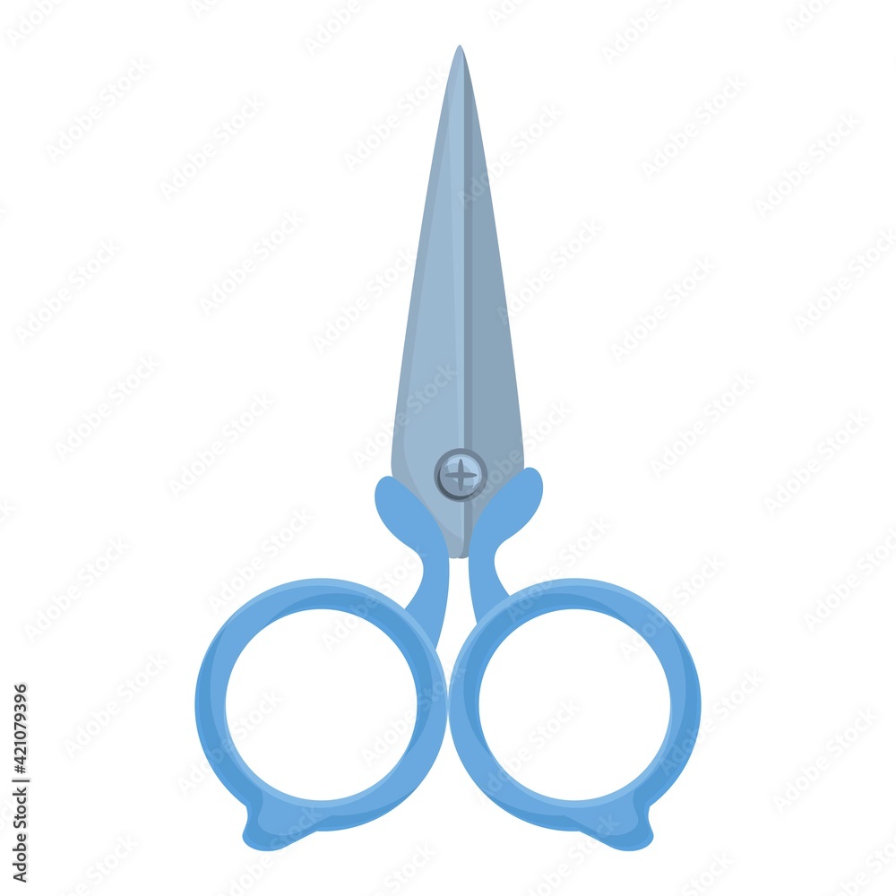 Knitting scissors icon. Cartoon of Knitting scissors vector icon for web design isolated on white background Knitting scissors icon. Cartoon of Knitting scissors vector icon for web design isolated on white background