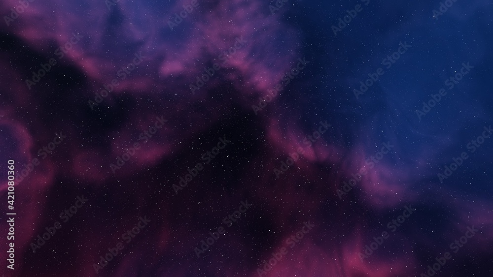 Fototapeta premium Space background with realistic nebula and shining stars. Colorful cosmos with stardust and milky way. Magic color galaxy. Infinite universe and starry night. 3d render 