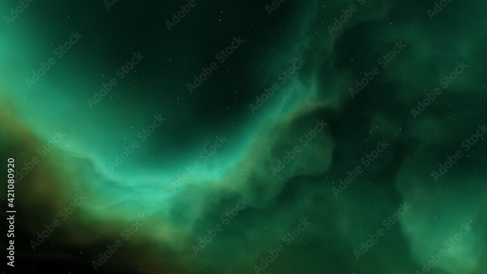 Fototapeta premium Space background with realistic nebula and shining stars. Colorful cosmos with stardust and milky way. Magic color galaxy. Infinite universe and starry night. 3d render 