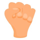 Man fist hand gesture icon. Cartoon of Man fist hand gesture vector icon for web design isolated on white background