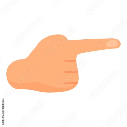 First finger hand gesture icon. Cartoon of First finger hand gesture vector icon for web design isolated on white background