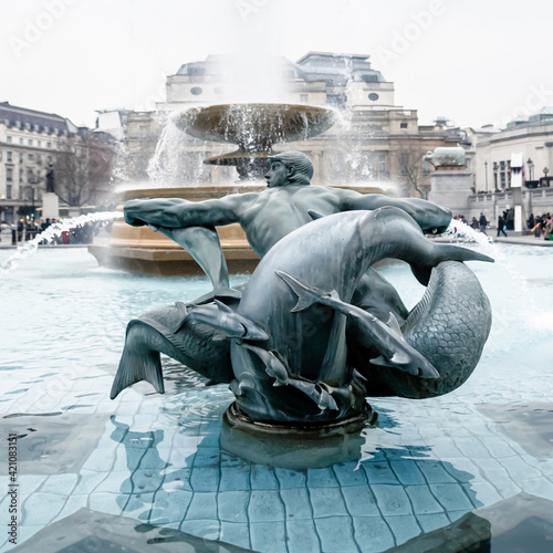 Trafalgar Square Merman Fountain