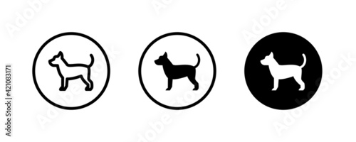 dog pet animal, best friend dog icons button, vector, sign, symbol, logo, illustration, editable stroke, flat design style isolated on white linear pictogram
