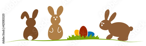 Happy Easter bunnies colored © picoStudio