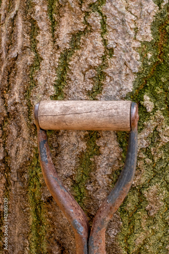 old rusty shovel