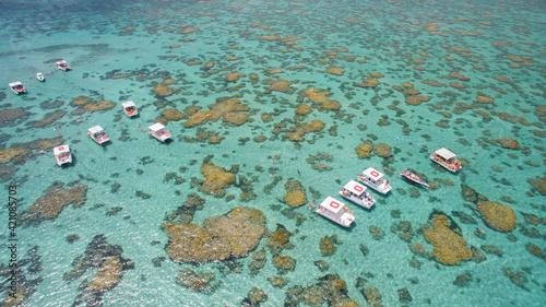 Imagem Aérea das Parrachos de Maracajaú, o Caribe Brasileiro no Município de Maxaranguape, no Rio Grande do Norte, Brasil photo