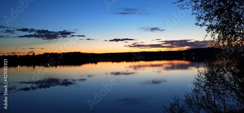 sunset over the lake © Andrey
