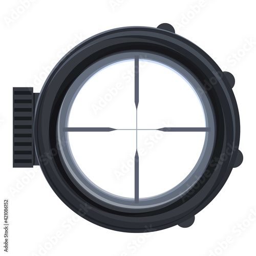 Telescopic sight shot icon. Cartoon of Telescopic sight shot vector icon for web design isolated on white background